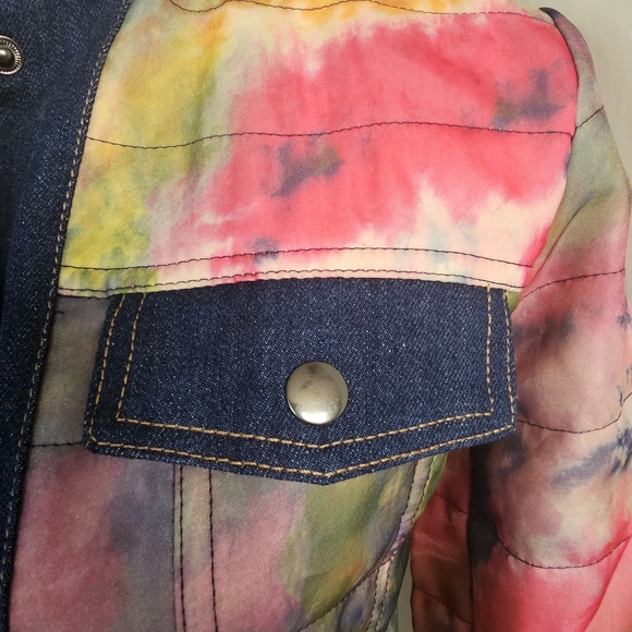 Oolala  Multicolor Tie-Dye Jean Jacket - Picture 3 of 16